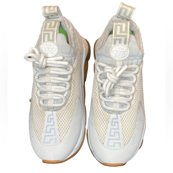 Versace Chain Reaction Sneakers White 39 Good Condition Comes w Box Dust Bag - Picture 3 of 17